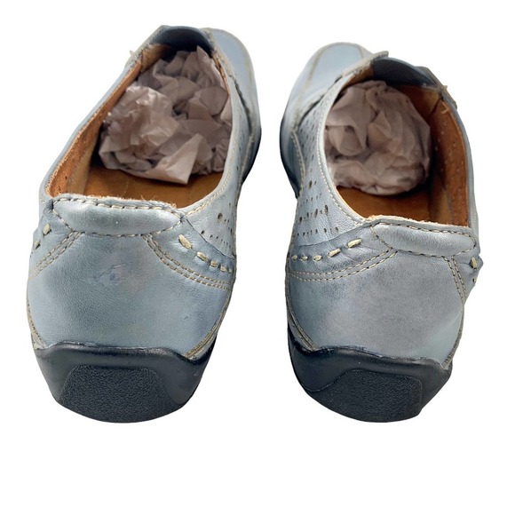 Clarks Artisan Light Blue Leather Ventilated Loafers Sz 7.5 - Picture 7 of 12